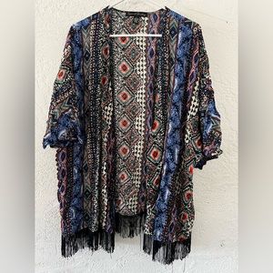 French Laundry Aztec Boho Kimono (1X)